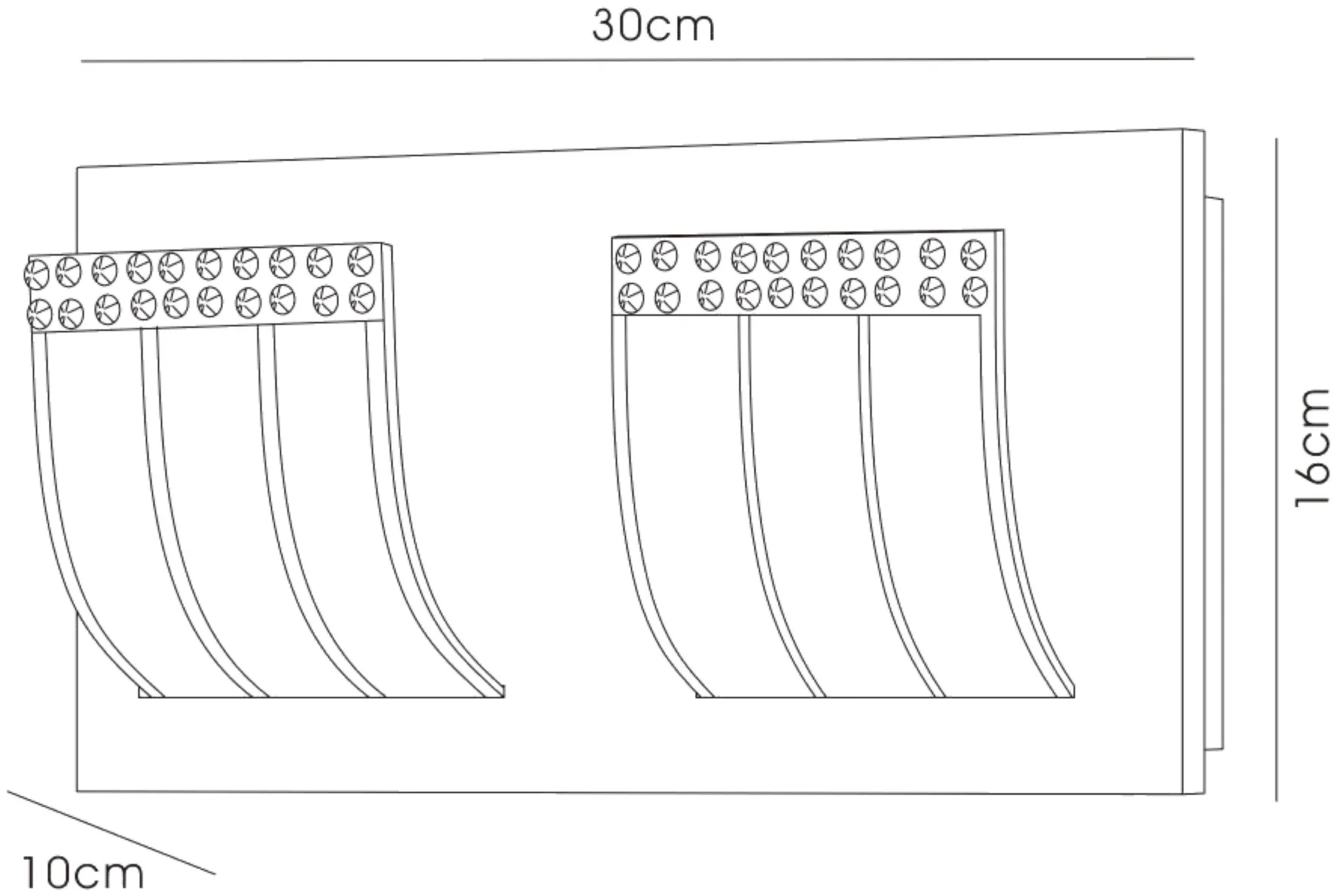 Charis Crystal Wall Lights Diyas Flush Crystal Wall Lights